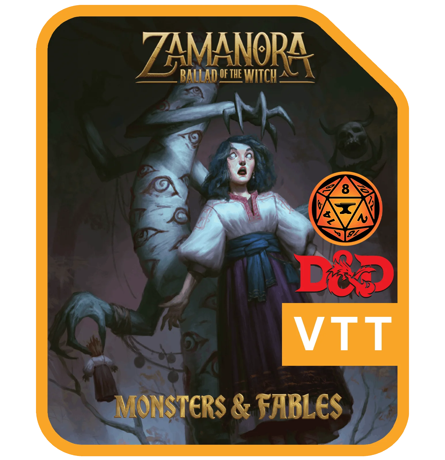 ZAMANORA: Ballad of the Witch - Monsters & Fables Foundry VTT (D&D Module)